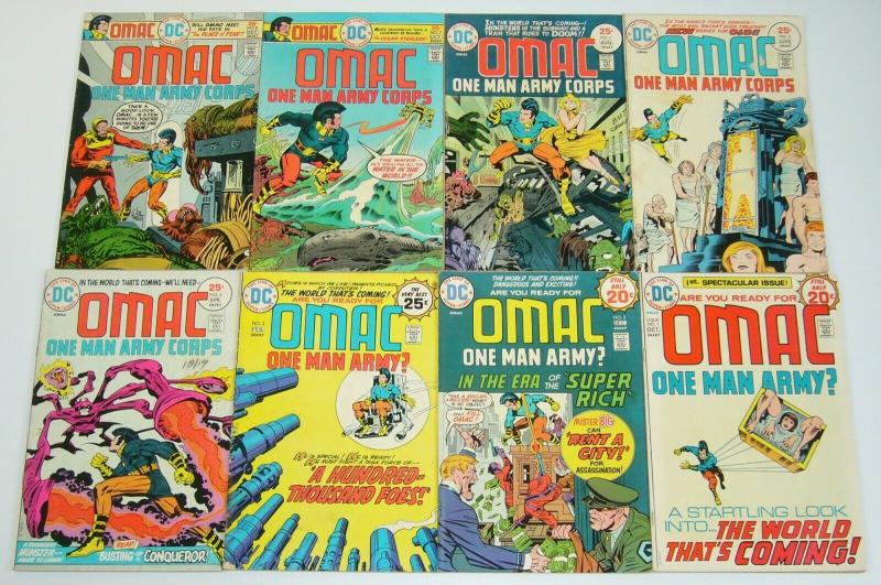 OMAC #1-8 VG/FN complete series - jack kirby - bronze age dc set lot 2 3 4 5 6 7