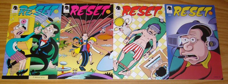 Reset #1-4 VF/NM complete series - peter bagge - dark horse comics set lot 2 3