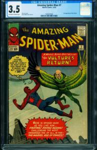 Amazing Spider-Man #7 CGC 3.5 VULTURE 1963 Marvel Silver Age 1560347002