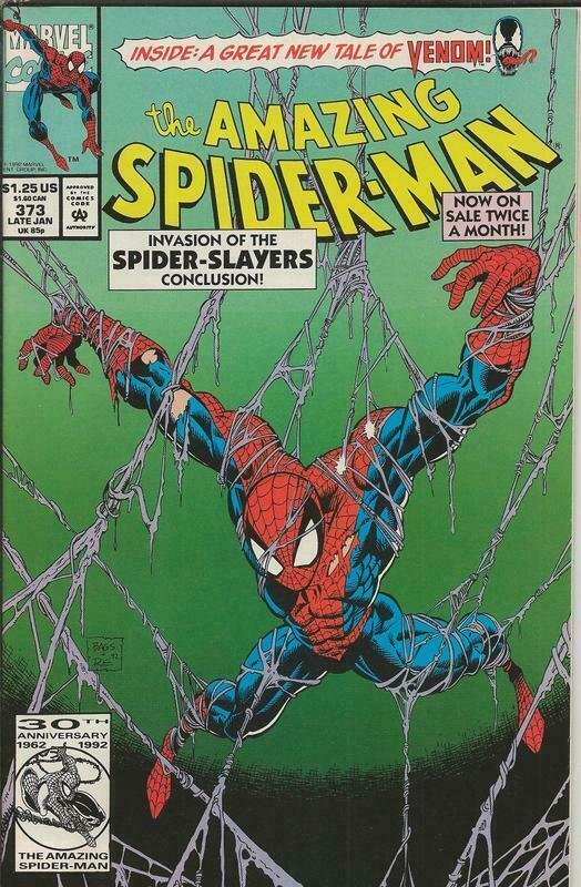 Amazing Spiderman #373 ORIGINAL Vintage 1993 Marvel Comics Spider Slayers Venom 