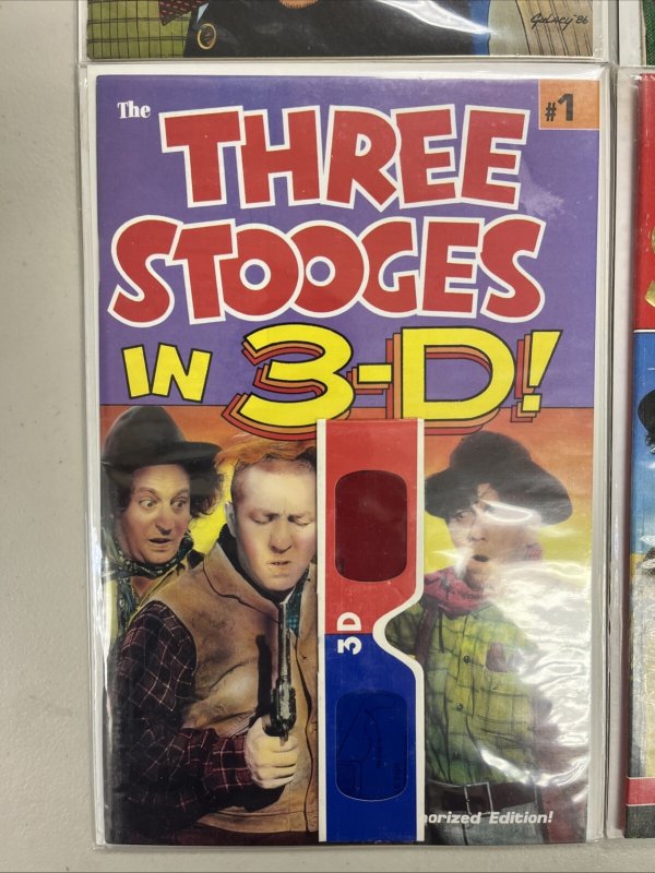 The Three Stooges 3D (1986) # 1-2 + Set Of 2 (1991) (VF/NM) Eclipse Comics