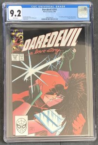 Daredevil #255 (1988, Marvel) White Pages. CGC Graded 9.2