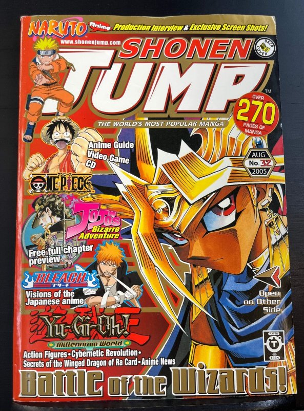Shonen Jump #32 (Volume 3, Issue 8) August 2005 - Yu-Gi-Oh! cover (damaged)