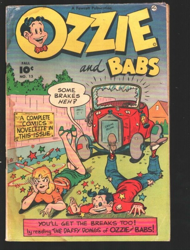 Ozzie and Babs #13 1949-Over 60 panels in this issue depict some sort of viol...