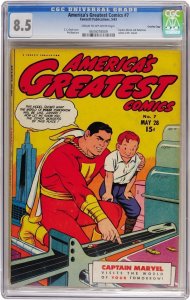 AMERICA'S GREATEST COMICS #7 CROWLEY PEDIGREE (1943) CGC 8.5 VF+