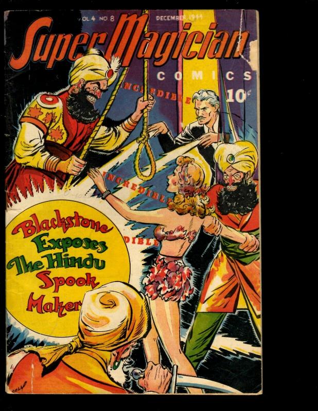 Super Magician Comics Vol. # 4 # 8 VG 1944 Golden Age Comic Book Demons NE3