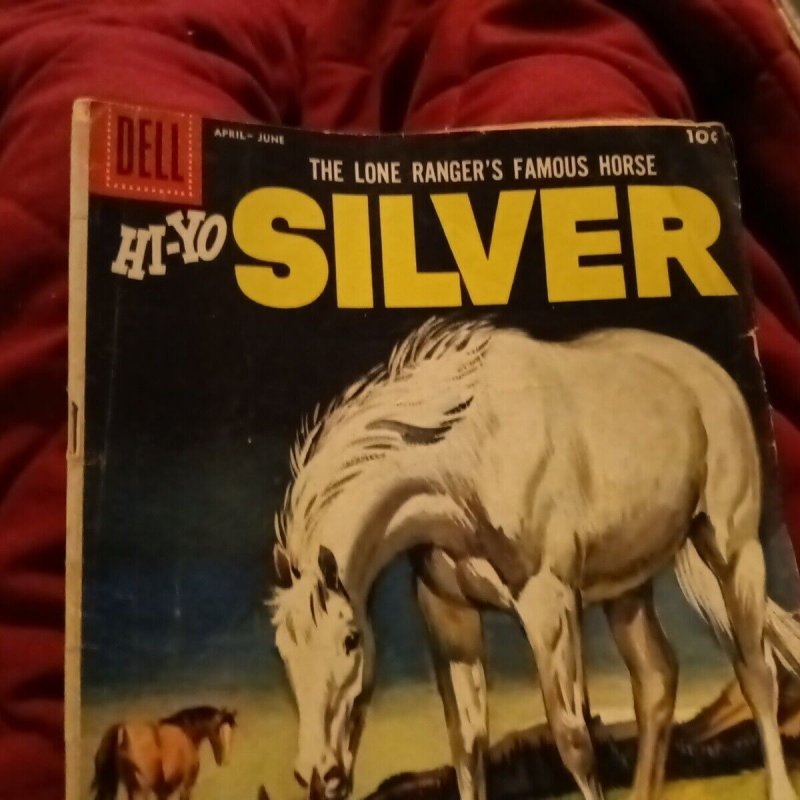 Dell LONE RANGERS FAMOUS HORSE HI-YO SILVER #26 silver age 1958 The Locust Swarm