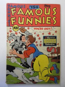 Famous Funnies #154 (1947) VG Condition extra staple added