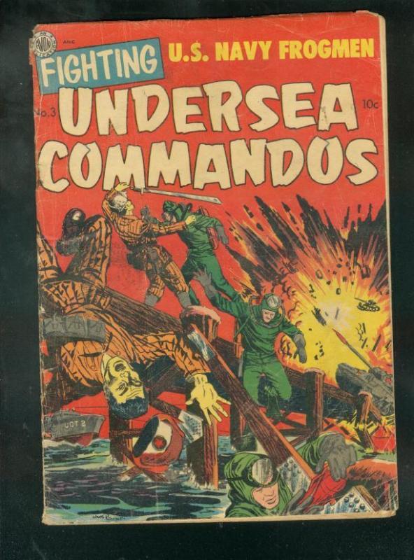 FIGHTING UNDERSEA COMMANDOS #3 1952-FROGMEN IN KOREAN W VG