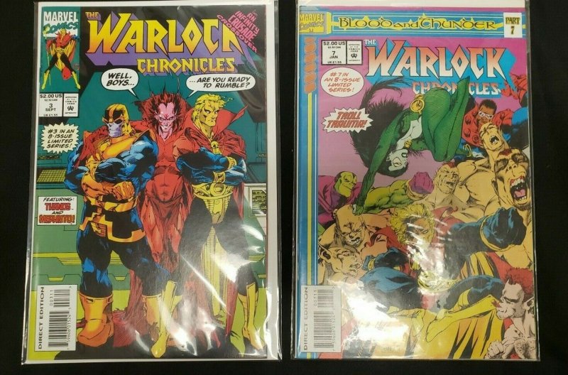 WARLOCK 4PC (VF) THANOS, MEPHISTO, DRAX, TEMPER TANTRUM 1993-94