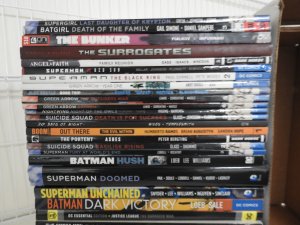 Huge Lot 36 TPB's W/ Green Arrow, Superman,  Batman+ Avg Fine+ Condition!