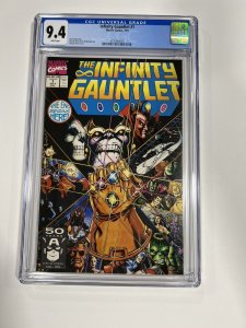INFINITY GAUNTLET 1 CGC 9.4 WHITE PAGES MARVEL 1991 