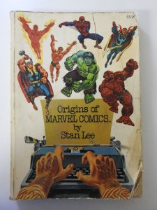 Origins of Marvel Comics by Stan Lee (1974) 1st Print GD/VG Cond moisture stain
