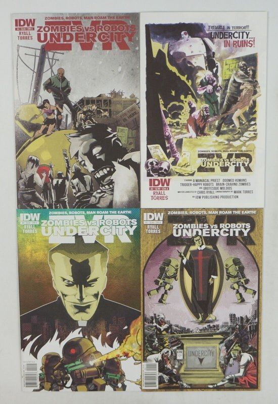 Zombies vs Robots: Undercity #1-4 VF/NM complete series A Variants ; IDW (A)