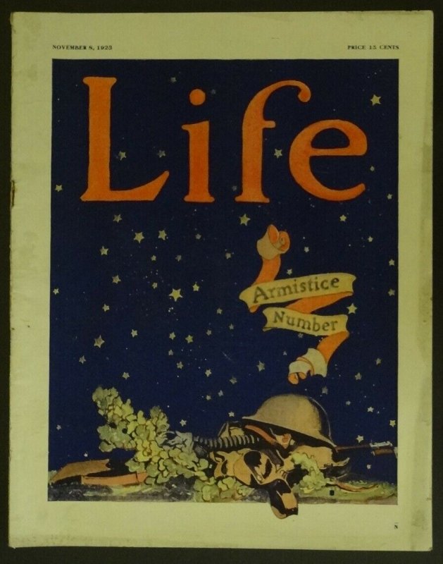 LIFE-11/08/1923-WWI ARMISTICE-PERCY CROSBY-SKIPPY-SLAPPY-RARE-vg 