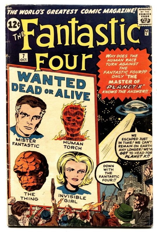 FANTASTIC FOUR #7-comic book MARVEL silver-age-JACK KIRBY ART