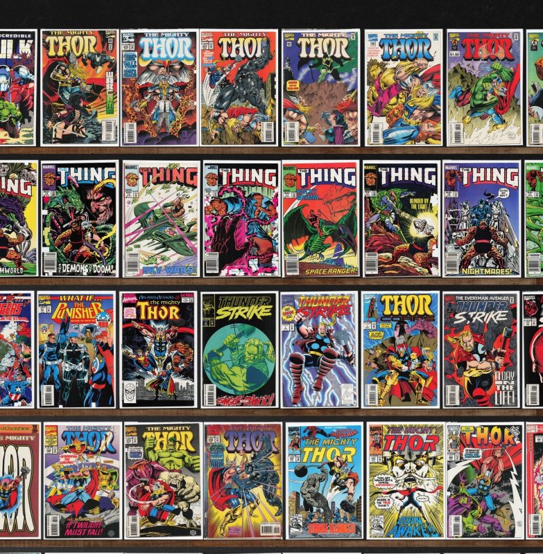 Huge Lot 140+ Comics with The Mighty Thor, Thunderstrike, The Thing & More!