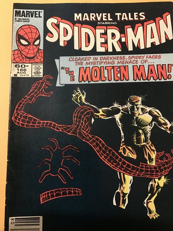 Marvel Tales #166 : 8/84 Fn+; Spider-Man, ASM 28, Molten Man, NEWSSTAND