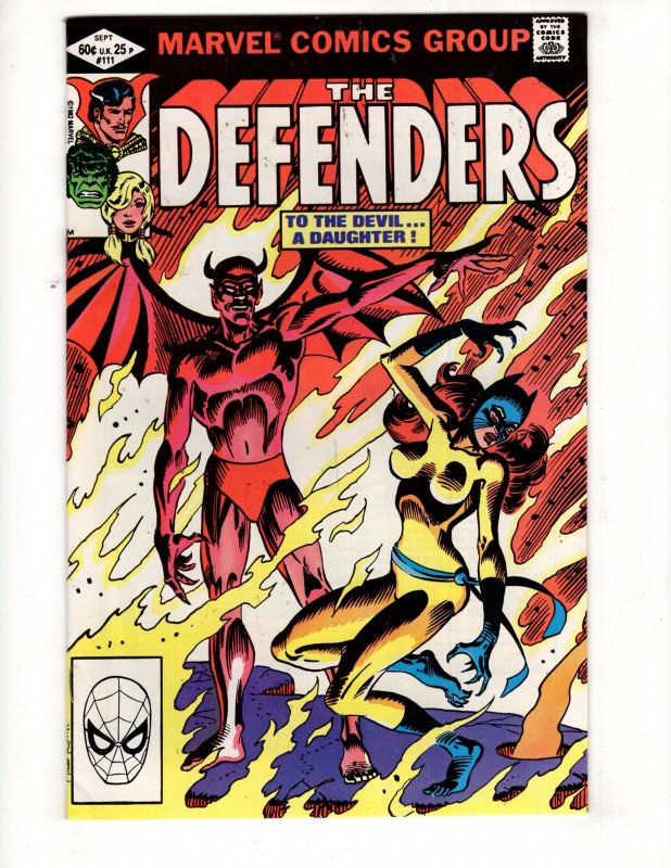 The Defenders #111 (1982)  VF/VF+ TO THE DEVIL...A DAUGHTER! / ID#103-B