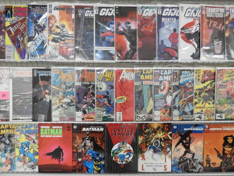 Huge Lot 110+ Comics and TPBs W/ Transformers, Captain America, +More! Avg VF- !