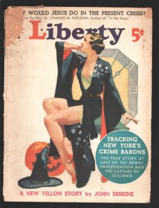 MAG: Liberty 10/31/1936-Halloween pin-up girl-pulp thrills-NY crime barons-Ca...