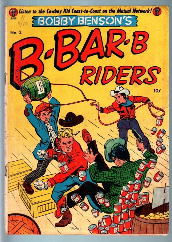 BOBBY BENSON'S B-BAR-B RIDERS #2-1950-WESTERN-COMIC-GOLDEN AGE G/VG