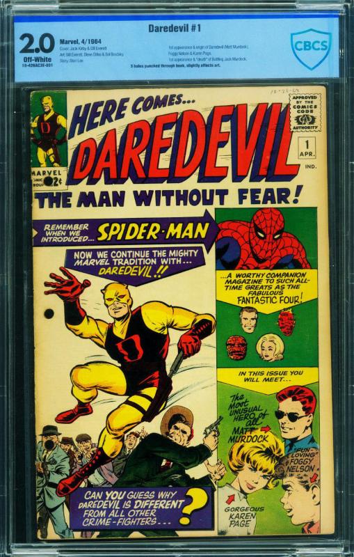 Daredevil #1 2.0 CBCS 1964 First appearance Marvel Comics