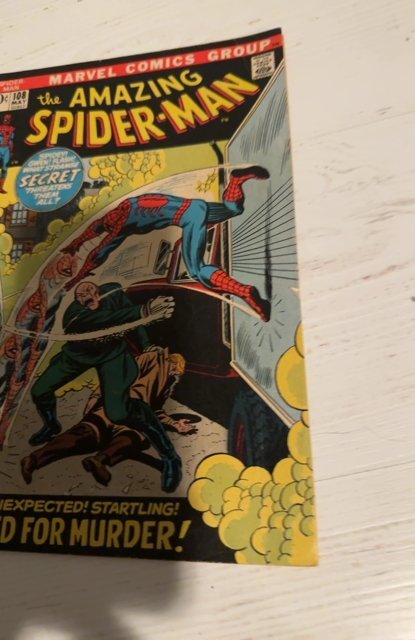 The Amazing Spider-Man #108 (1972)marked for murder