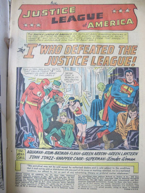 Justice League of America 1964 #27 DC Silver Age Comics G/VG 3.0