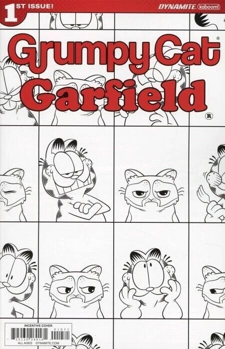 GRUMPY CAT GARFIELD #1 -3 COMPLETE SERIES OF 24 COVERS INCLUDING SIGNED COVER.