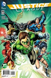 Justice League (2nd Series) #44A VF/NM ; DC | New 52 Green Lantern 75th Annivers