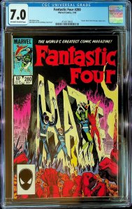 Fantastic Four #280 Direct Edition (1985) - CGC 7.0 - Cert#4518178003