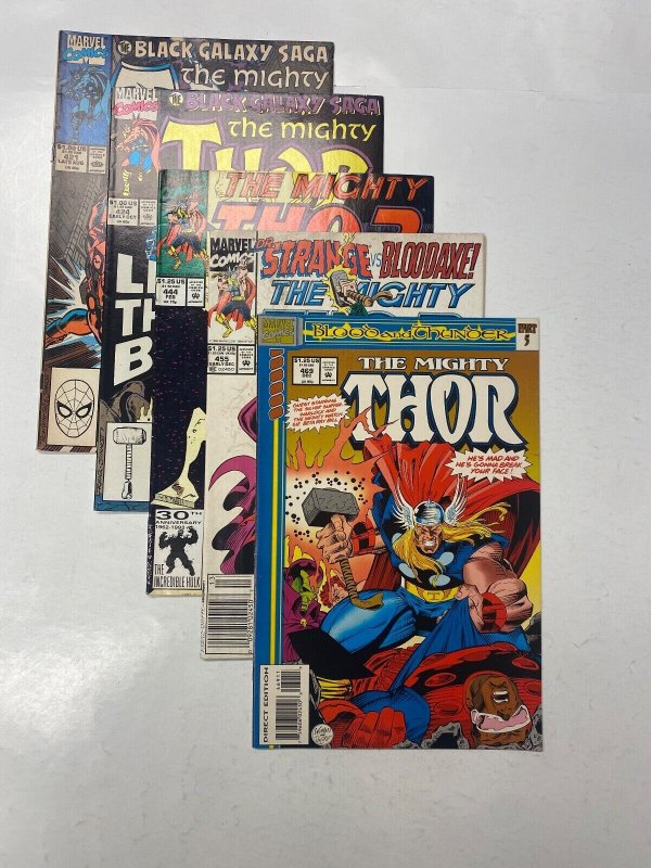 5 Thor MARVEL comic books #421 424 444 455 469 76 KM15