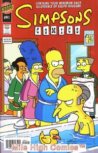 SIMPSONS COMICS (BONGO) (1993 Series) #91 Near Mint Comics Book