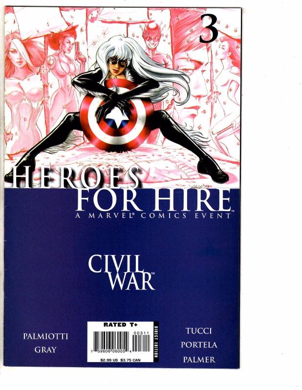 Lot Of 4 Heroes For Hire Marvel Comic Books # 1 2 3 4 Civil War  RC16