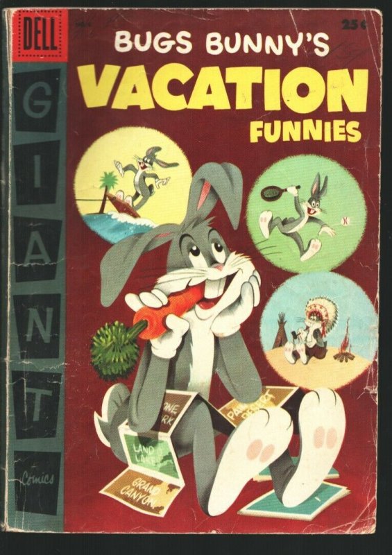 Bugs Bunny's Vacation Funnies #6 1956-Giant edition-Porky Pig-Elmer Fudd=Mary...