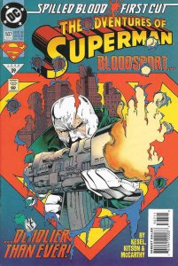 Adventures of Superman #507 FN ; DC | Spilled Blood 1 Bloodsport