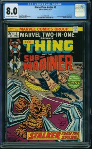 Marvel Two-in-One #2 (1974) CGC 8.0 VF