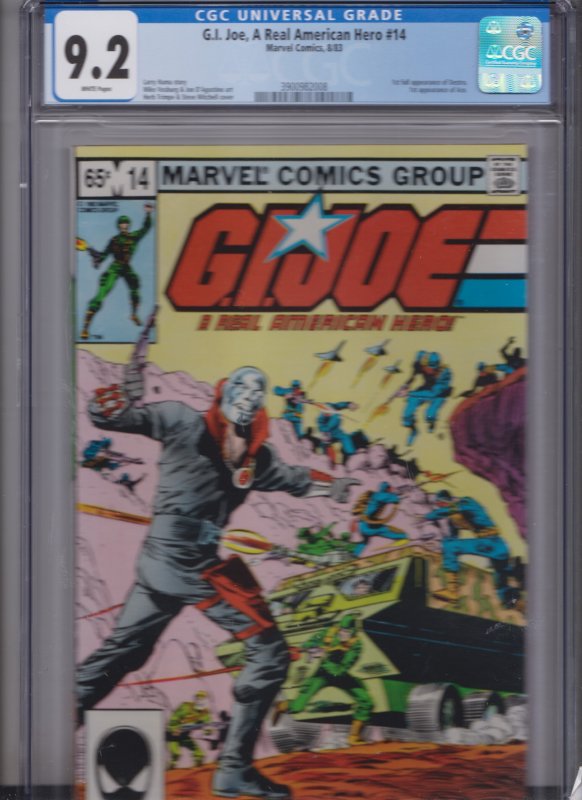 G.I. Joe: A Real American Hero #14  CGC 9.2 WP / 1''ST APP-DESTRO-A...