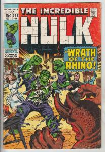 Incredible Hulk #124 (Feb-70) GD/VG- Affordable-Grade Hulk