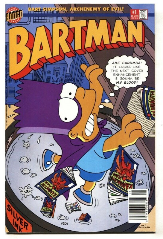 Bartman #1 1993  Simpsons comic -Rare NEWSSTAND variant 