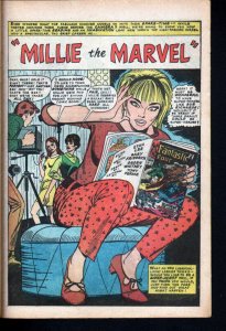 Modeling With Millie #54-MILLIE AS SUPERHERO READING Fantastic Four Comic