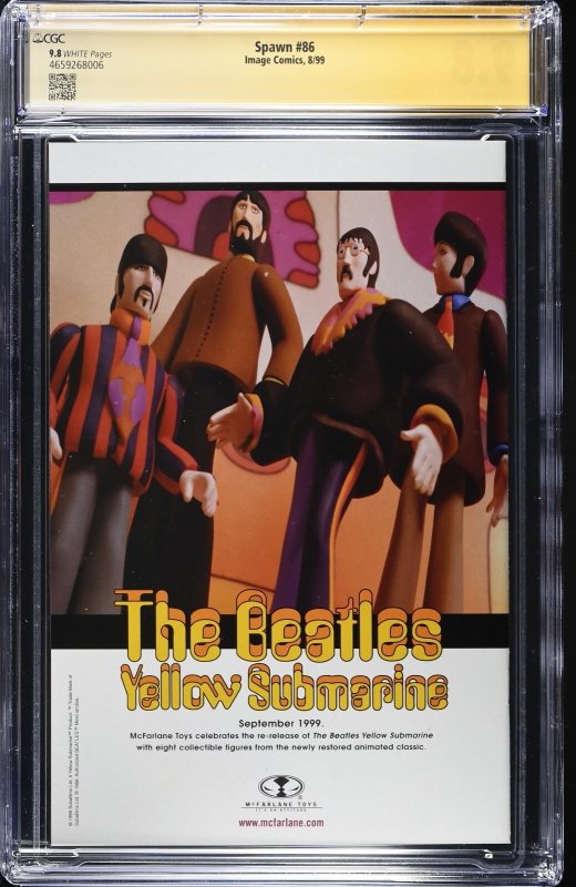 Spawn (1999) # 86 (CGC 9.8 SS) Signed Greg Capullo * Image Comics * Census = 3