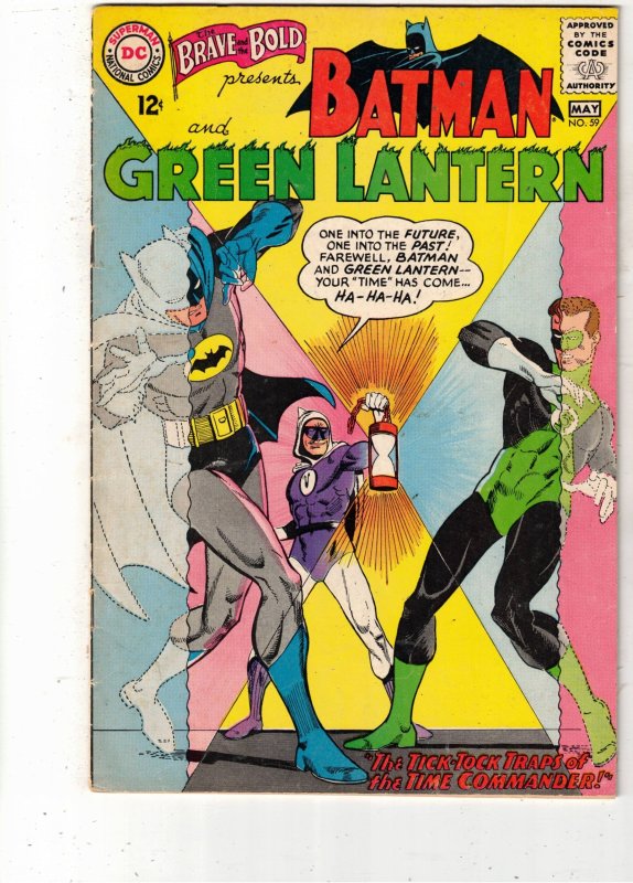 The Brave and the Bold #59 (1965) 1st team up, Green Lantern FN/VF BEANTOWN CERT
