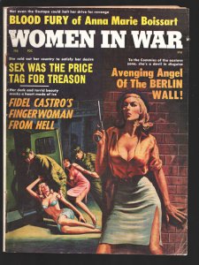 Women IN War 2/1964-Spicy girl art spy cover-Fidel Castro-Berlin Wall-Torture...