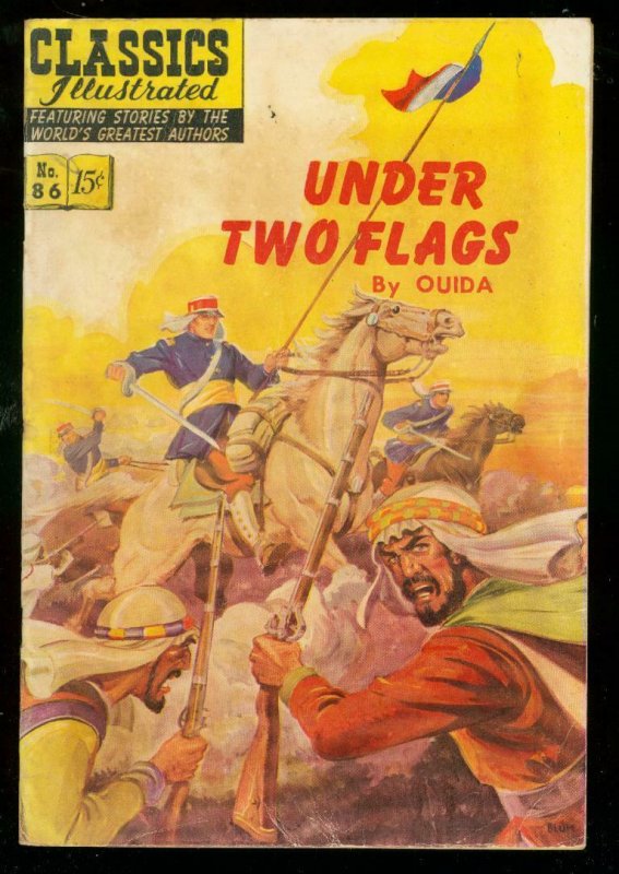 CLASSICS ILLUSTRATED #86 HRN 87-UNDER TWO FLAGS-LEGION VG+