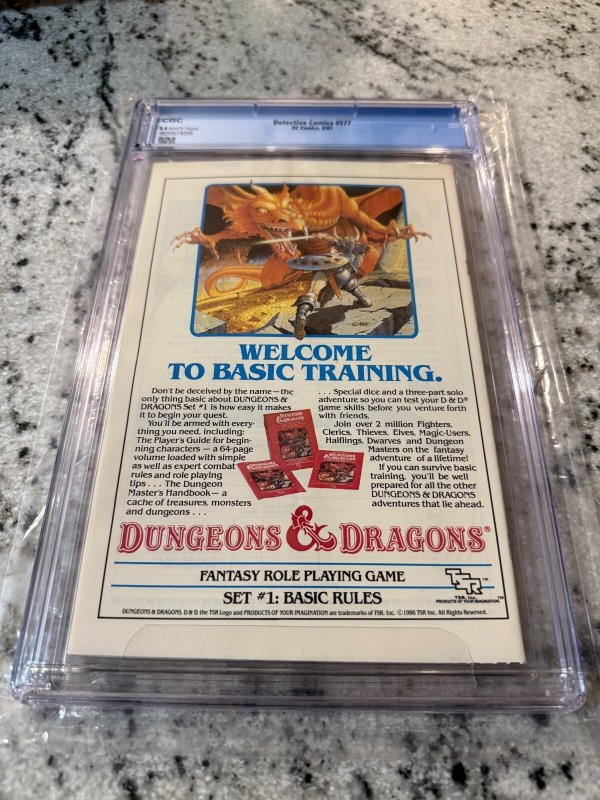 Detective Comics # 577 CGC Graded 9.4 DC Comic Book Year 2 Part 3 McFarlane JH22