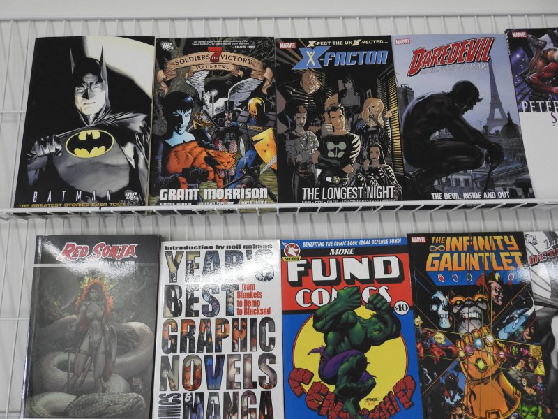 Huge Lot of 37 Trade Paperbacks W/ Batman, X-men,  Star Wars+ Avg F/VF Condition