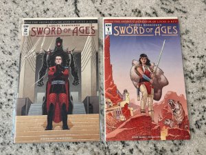 Lot Of 2 Sword Of Ages IDW Comic Books # 1 2 NM 1st Prints Rodriguez 12 J435
