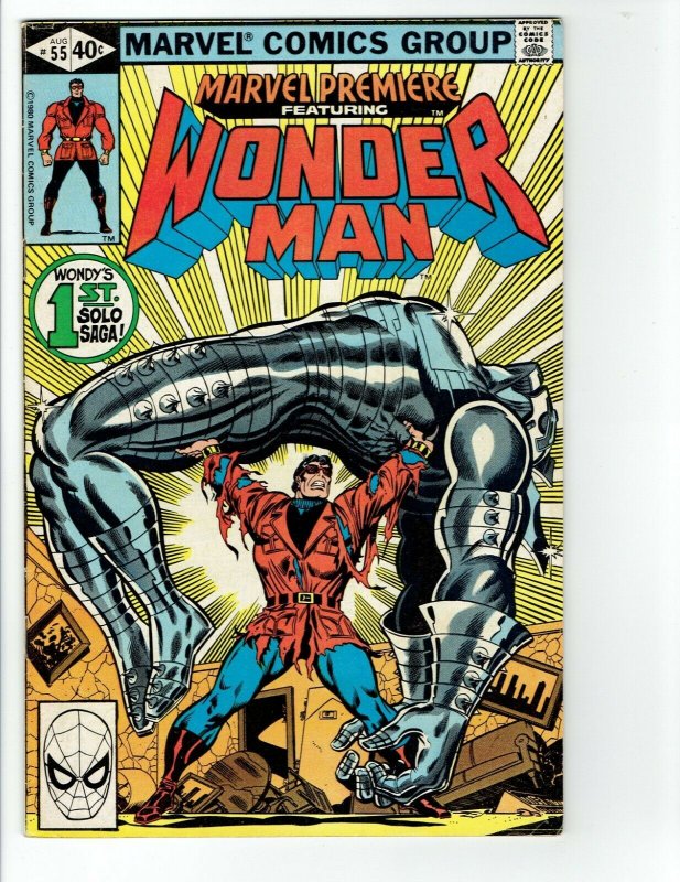 Marvel Premiere #55 - 1980 First Wonder Man Solo Issue 